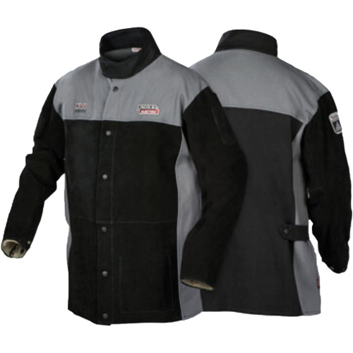 Veste de soudage FR robuste de s&eacute;rie XVI, Cuir, Moyen, Noir Oxford Builders Supplies Inc