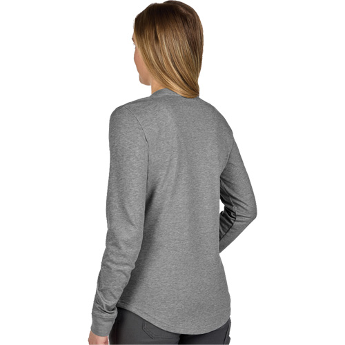 FREEFLEX Long-Sleeve Hybrid T-Shirt, Women's, X-Small, Grey Oxford Builders Supplies Inc