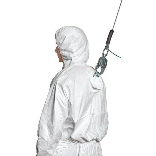 Harness-Compatible Disposable Coverall, Small, White, Tyvek&reg; 500 Oxford Builders Supplies Inc