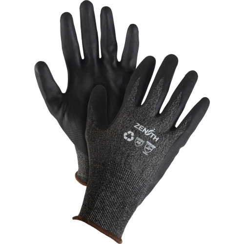 Gants &eacute;cologiques, l&eacute;gers, et r&eacute;sistants &agrave; la coupe, &agrave; haute dext&eacute;rit&eacute;, Taille 10, Calibre 21, Rev&ecirc;tement Mousse de nitrile, Enveloppe en Acier inoxydable/PEHP/rPET, ASTM ANSI niveau A5 Oxford Builders Supplies Inc