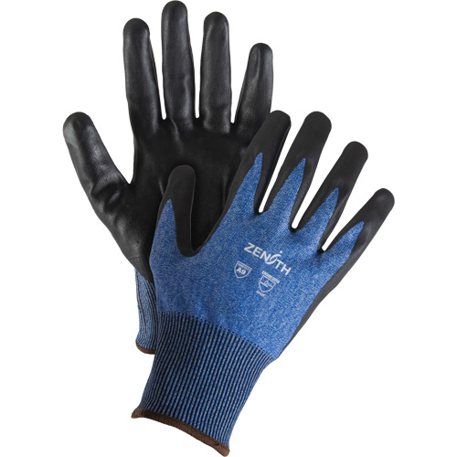 Gants l&eacute;gers et haute dext&eacute;rit&eacute; r&eacute;sistants &agrave; la coupe, Taille 9, Calibre 18, Rev&ecirc;tement Mousse de nitrile, Enveloppe en Acier inoxydable/PEHP/Tungst&egrave;ne, ASTM ANSI niveau A9 Oxford Builders Supplies Inc