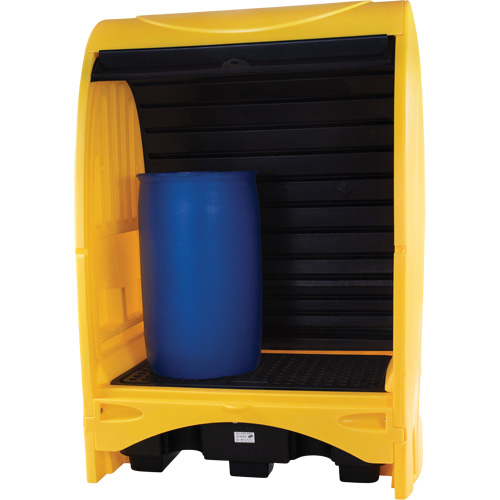 Palette contre les d&eacute;versements &agrave; couvercle dur pour 2 barils, 43,11" lo x 61,61" la x 83,07" h, Capacit&eacute; de charge 1433 lb Oxford Builders Supplies Inc