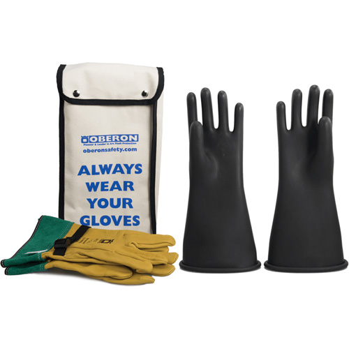 Class 2 Rubber Electrical Glove Kit, 9, 14" L, 37 cal/cm², NFPA 70E Oxford Builders Supplies Inc