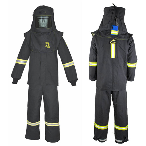 Ensemble de manteau contre l'arc &eacute;lectrique TCG 2t-grand avec courroie de sortie, 75 cal/cm² Oxford Builders Supplies Inc