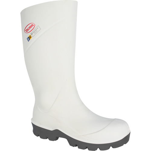 Boss&reg; Footwear Food Processing Boot, Polyurethane, Steel Toe, Size 4, Impermeable Oxford Builders Supplies Inc