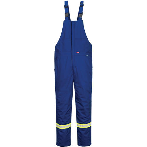 Pantalon &agrave; bavette isol&eacute; 88/12 Bizflame, Coton/Nylon, Petit, Bleu Oxford Builders Supplies Inc