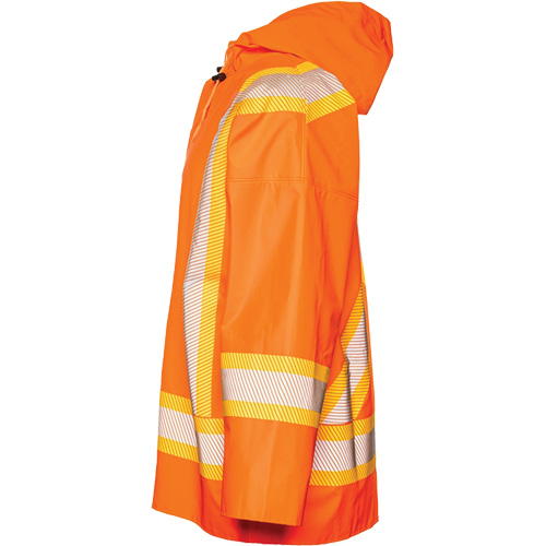 R804 Hurricane Rain Jacket, Small, High Visibility Orange Oxford Builders Supplies Inc