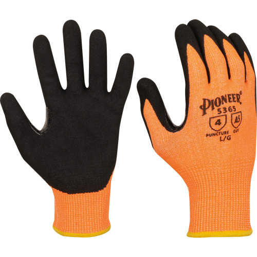 Gants r&eacute;sistants &agrave; la coupe compatibles avec les &eacute;crans tactiles, Taille Petit, Calibre 13, Rev&ecirc;tement Nitrile, Enveloppe en Polyester/PEHP, ASTM ANSI niveau A5 Oxford Builders Supplies Inc