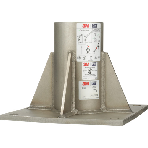 Base de m&acirc;t de potence haute capacit&eacute; en acier inoxydable &agrave; fixation au sol pour espace clos DBI-SALA Oxford Builders Supplies Inc