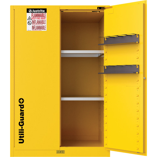 Utili-Guard+ Flammable Safety Cabinet, 90 Gal., 2 Door, 43" W x 65" H x 37" D Oxford Builders Supplies Inc