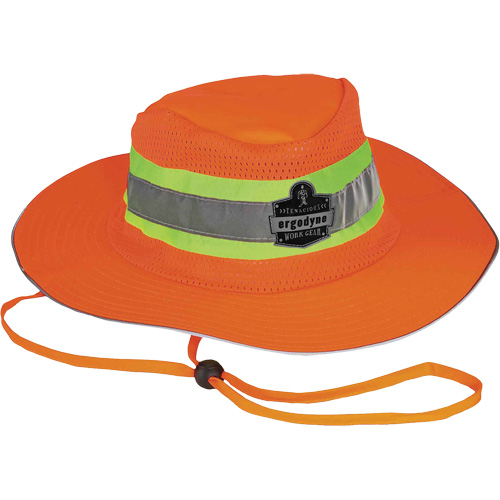 Chapeau de soleil de garde forestier GloWear 8935, grand/tr&egrave;s-grand, Orange haute visibilit&eacute;, Polyester Oxford Builders Supplies Inc