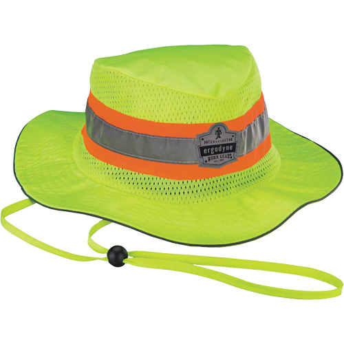 GloWear 8935 Ranger Sun Hat, Small/Medium, High Visibility Lime-Yellow, Polyester Oxford Builders Supplies Inc