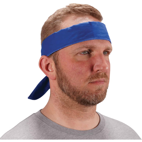 Bandeau de refroidissement Chill-Its 6702 avec polym&egrave;res int&eacute;gr&eacute;s et fermeture &agrave; nouer, Bleu Oxford Builders Supplies Inc