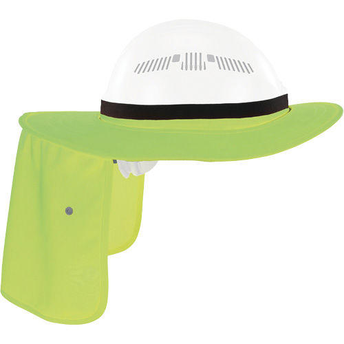 Chill-Its 6661 Universal Hard Hat Brim with Neck Shade, Hi-Vis Lime Oxford Builders Supplies Inc