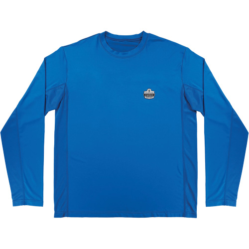 Chemise de refroidissement &agrave; manches longues avec protection solaire et UV Chill-Its 6689, Bleu, Petit Oxford Builders Supplies Inc