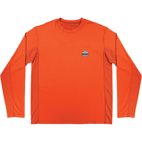Chemise de refroidissement &agrave; manches longues avec protection solaire et UV Chill-Its 6689, Orange, Petit Oxford Builders Supplies Inc