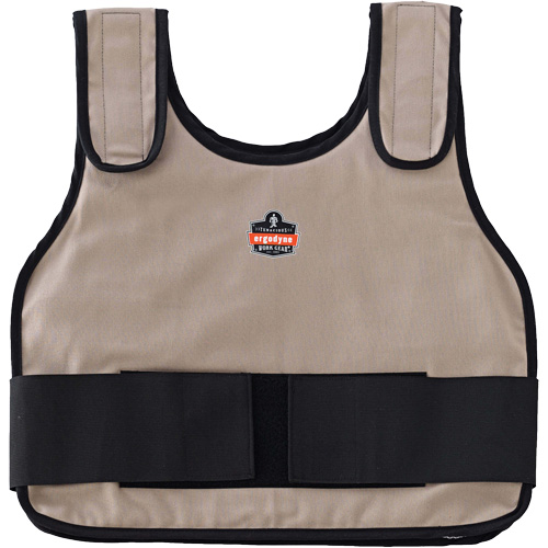 Veste de refroidissement &agrave; changement de phase standard avec sachets de recharge Chill-Its 6230, Petit/Moyen, Khaki Oxford Builders Supplies Inc
