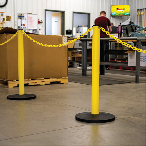Industrial Stanchion Kit with Plastic Chain, 37" High, Red Oxford Builders Supplies Inc
