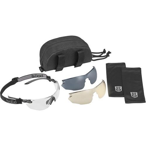 Combat Safety Glasses Kit, Clear/Copper/Smoke Lens, Anti-Fog/Anti-Scratch, ANSI Z87+ Oxford Builders Supplies Inc