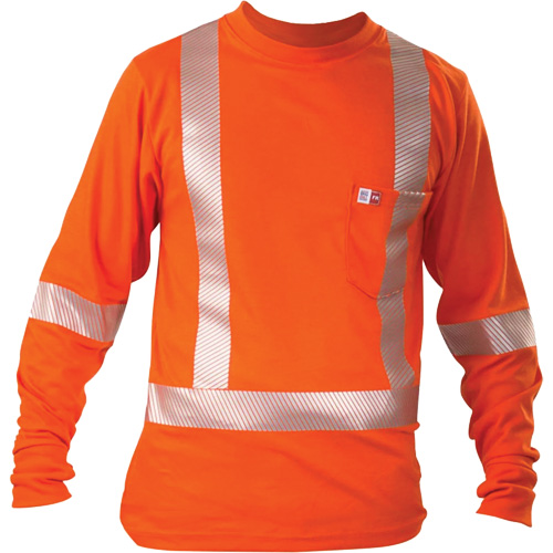 Long-Sleeved T-Shirt, 5X-Large, Orange Oxford Builders Supplies Inc