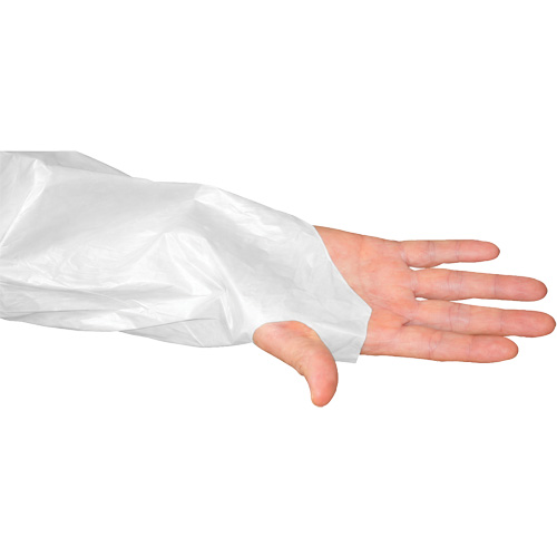 CoverMe Gown with Thumbholes, One Size, White, Polyethylene Oxford Builders Supplies Inc