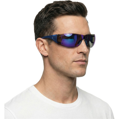 Adapt Lite Safety Glasses, Blue Mirror Lens, Anti-Fog/Anti-Scratch, ANSI Z87+/Meets/Exceeds CSA Z94.3 Oxford Builders Supplies Inc