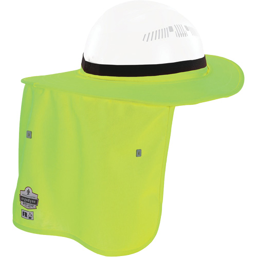 Bordure FR vert lime pour casque de chantier avec cache-cou Oxford Builders Supplies Inc