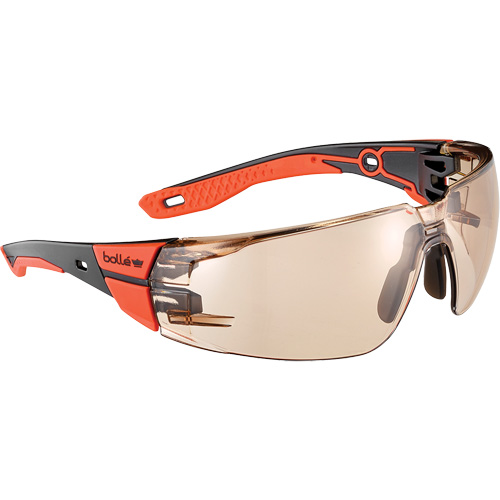RUSH+ 2.0 M/L Safety Glasses with Black & Red Frame, Copper Lens, Anti-Fog/Anti-Scratch, ANSI Z87+ Oxford Builders Supplies Inc
