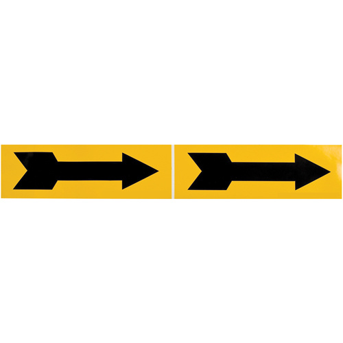 Arrow Pipe Marker, Self-Adhesive, 2-1/4" H x 7" W, Black on Yellow Oxford Builders Supplies Inc