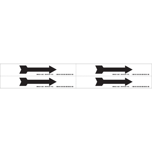 Marqueur de tuyau  Arrow, Autocollant, 1-1/8" h x 7" la, Noir sur blanc Oxford Builders Supplies Inc