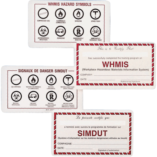 Cartes de portefeuille SIMDUT Oxford Builders Supplies Inc