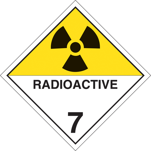 Radioactive Materials TDG Placard, Aluminum Oxford Builders Supplies Inc
