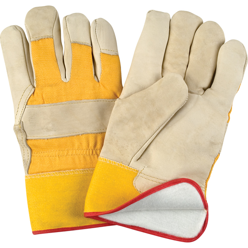 Gant pour ajusteur doubl&eacute;s pour l'hiver r&eacute;sistant &agrave; l'abrasion, Grand, Paume en Cuir fleur de vache, Doublure en Molleton de mousse Oxford Builders Supplies Inc