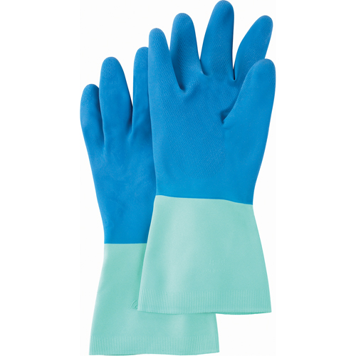 Protector Gloves, Size 2X-Large/10/10.5, 13" L, Nitrile, Flock-Lined Inner Lining, 28-mil Oxford Builders Supplies Inc