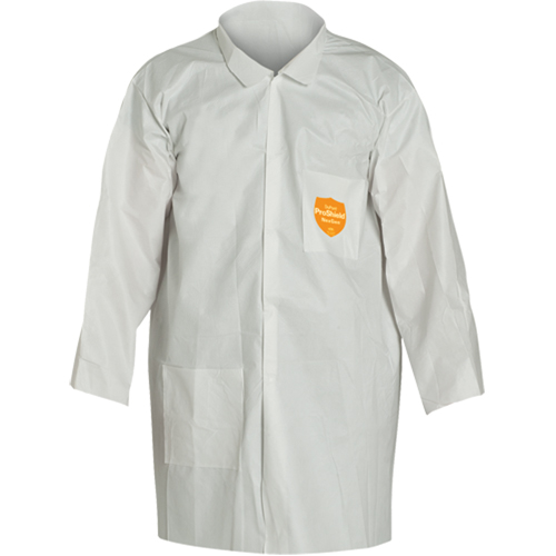 ProShield&reg; 60 Lab Coat, Microporous/Polypropylene, White, Medium Oxford Builders Supplies Inc