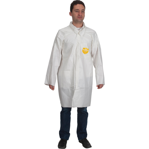 ProShield&reg; 60 Lab Coat, Microporous/Polypropylene, White, Medium Oxford Builders Supplies Inc