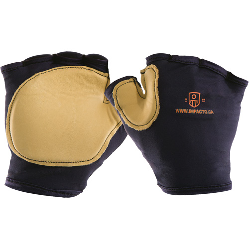 Gant antichoc sans doigts &agrave; prise d'outil, main gauche, Taille T-petit, Paume Cuir fleur Oxford Builders Supplies Inc