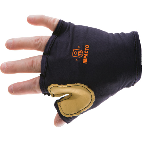 Gant antichoc sans doigts &agrave; prise d'outil, main gauche, Taille T-petit, Paume Cuir fleur Oxford Builders Supplies Inc