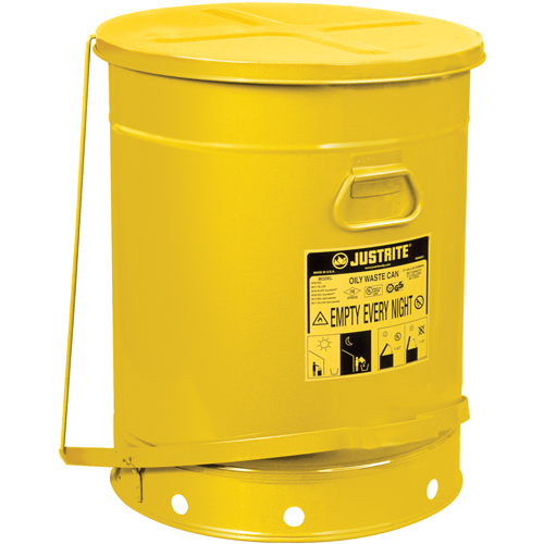 Contenants pour d&eacute;chets huileux, Homologu&eacute; FM/List&eacute; UL, 21 gal. US, Jaune Oxford Builders Supplies Inc