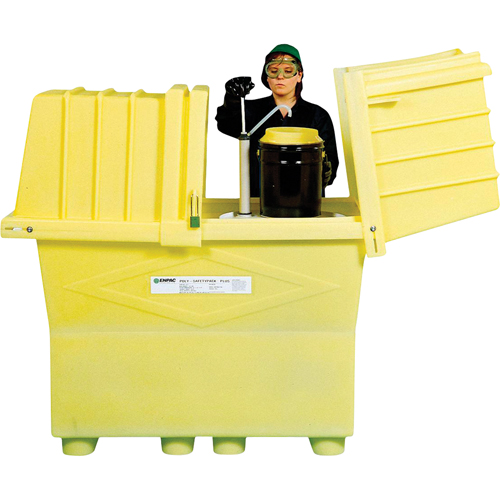 Poly-Safeypacks&reg; Plus Without Drain, 60.25" L x 34.5" W x 64" H, 1200 lbs. Load Capacity Oxford Builders Supplies Inc