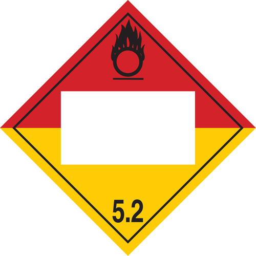 Organic Peroxide TDG Placard, Plastic Oxford Builders Supplies Inc