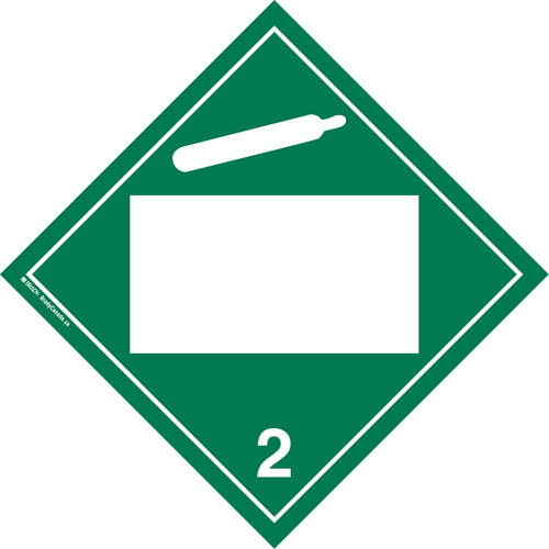 Non-Toxic Gas TDG Placard, Plastic Oxford Builders Supplies Inc