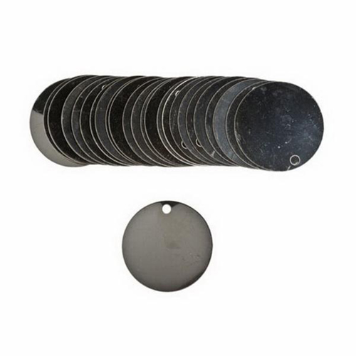 &eacute;tiquettes vierges inscriptibles pour vannes, Acier inoxydable, 1,5" dia. Oxford Builders Supplies Inc