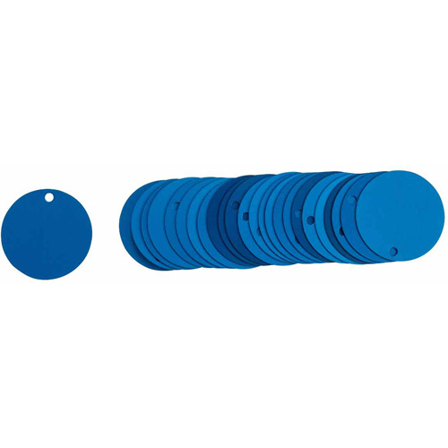 Blank Round Valve Tags, Aluminum, 2" dia Oxford Builders Supplies Inc