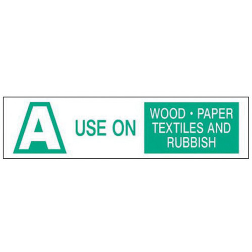 "A Use on Wood Paper Textiles and Rubbish" Labels, 6" L x 1-1/2" W, Green on White Oxford Builders Supplies Inc