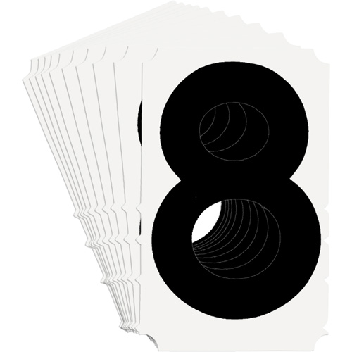 &eacute;tiquettes de lettres et chiffres gothiques individuels Quick-Align, 8, 4" h, Noir Oxford Builders Supplies Inc