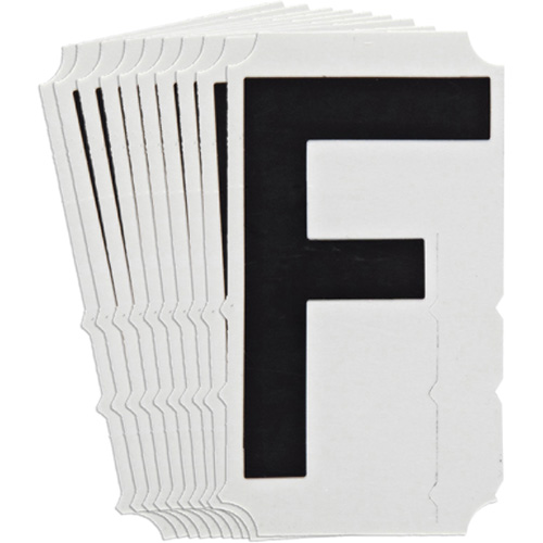 &eacute;tiquettes de lettres et chiffres gothiques individuels Quick-Align, F, 4" h, Noir Oxford Builders Supplies Inc