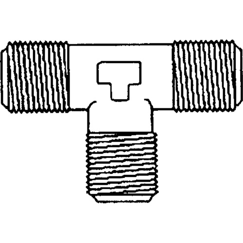 Male Pipe Tee, Brass, 1/8" Oxford Builders Supplies Inc