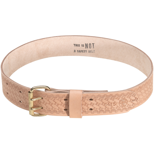 Heavy-Duty Embossed Tool Belt, Leather, Tan Oxford Builders Supplies Inc