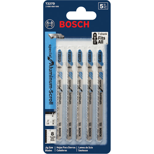 Jigsaw Blades, High Speed Steel, T-Shank, 4" L, 8 TPI Oxford Builders Supplies Inc